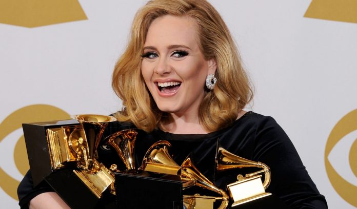 Adele-with-of-her-billion-Gr